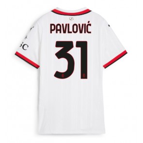 AC Milan Strahinja Pavlovic #31 Replika Udebanetrøje Dame 2024-25 Kortærmet